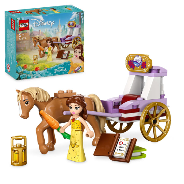 LEGO ǀ Disney Princess Belle’s Storytime Horse Carriage, Building Toy for 5 Plus Year Old Girls and Boys with Belle Mini-Doll & Phillipe Figure, Disney’s Beauty and the Beast Film Gift for Kids 43233