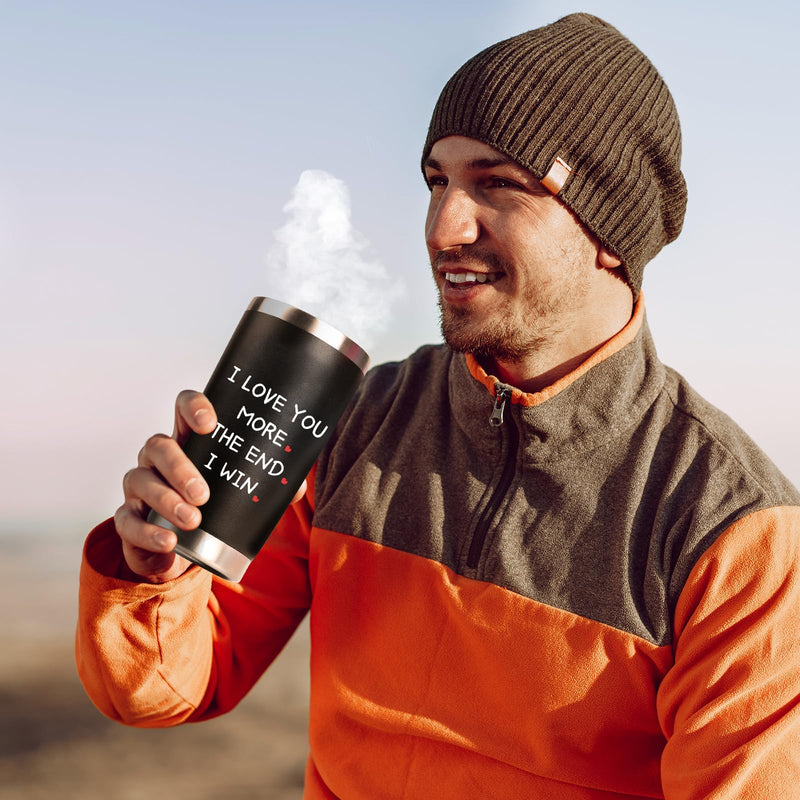 Grogife Gifts for Him Anniversary, Christmas for Boyfriend Husband - Funny I Love You Gifts for Him Boyfriend, Birthday Day Gifts for Men Fiance Romantic, Secret Santa Tumbler & Travel Mug 600ml
