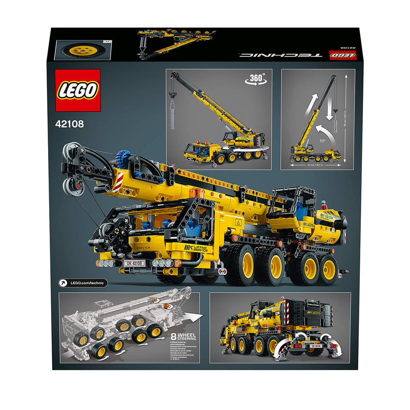 LEGO 42108 Technic Mobile Crane Truck Toy, Construction Vehicles Building Set