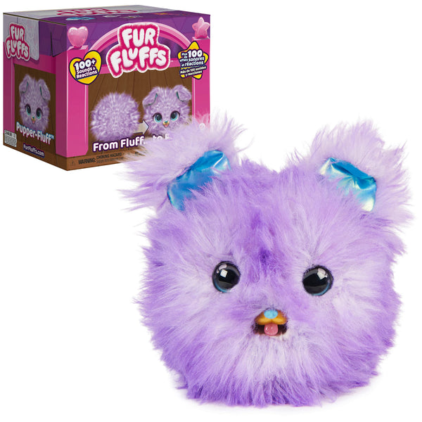 Fur Fluffs, Pupper-Fluff Surprise Reveal Interactive Toy Pet, Over 100 Sounds and Reactions Cute and Fluffy Dog Kids Toys for Girls & Boys Ages 5+ - Gift Guide