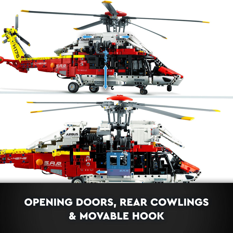 LEGO Technic Airbus H175 Rescue Helicopter Toy for 11 Plus Year Old Boys & Girls, Educational Model Building Set with Spinning Rotors and Motorised Features, Construction Gift Idea for Kids 42145