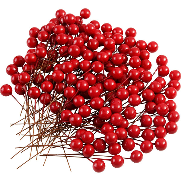 TUPARKA 150 Pcs Christmas Holly Berries Artificial Berries for Christmas Wreath Decorations Wreath Making Supplies Christmas Party Decoration - Gift Guide