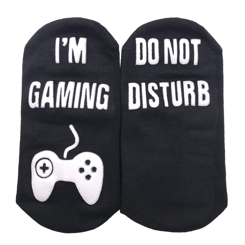 Gamer Socks Gamer Gifts Sock Do Not Disturb, I'm Gaming Novelty Funny Socks Birthday Present Chiristmas Gifts Funny Mid Calf Socks For Game Lovers Christmas Men Women Unisex, Short