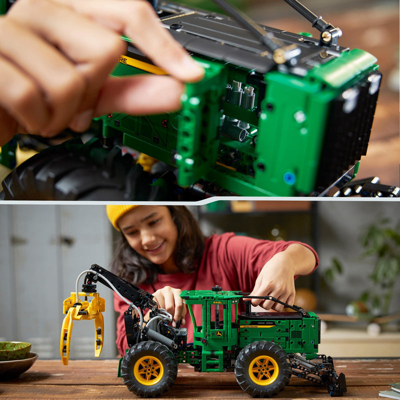 LEGO Technic John Deere 948L-II Skidder Set, Large 1,492-Piece Construction Vehicle Toy with Pneumatic Functions and 4 Wheel Drive, Model Building Kit for Engineering Enthusiasts, Gift Idea 42157