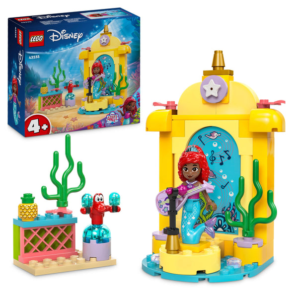 LEGO ǀ Disney Princess Ariel’s Music Stage, Buildable Toy for Kids, with a Mini-Doll Character and Sebastian Animal Figure, Fun Gift Idea for TV Show Fans, 4 Plus Year Old Girls and Boys 43235