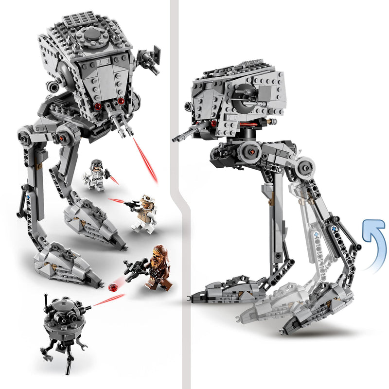 LEGO 75322 Star Wars Hoth AT-ST Walker Building Toy for Kids with Chewbacca Minifigure and Droid Figure, The Empire Strikes Back Model