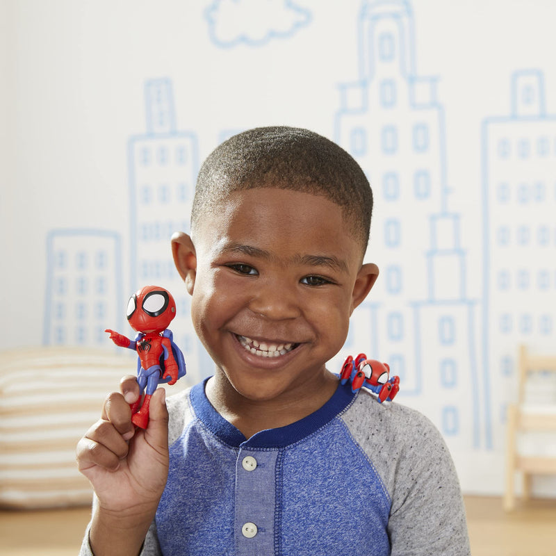 Hasbro Marvel F1486FF2 Marvel Spidey and His Amazing Friends Hero Reveal Multipack with Mask-Flip Feature, 10 cm Action Figure Toys, Kids 3 and Up, Black Amazon Exclusive