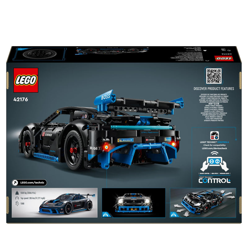 LEGO Technic Porsche GT4 e-Performance Race Car Toy for 10 Plus Year Old Boys & Girls, Model Vehicle with Remote Control Action, Kids' Bedroom Decoration, Birthday Gift Idea 42176