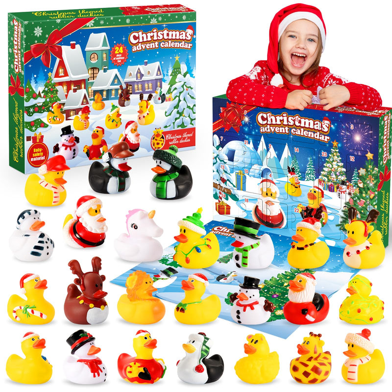 Gralal Advent Calendar 2024 Kids, Rubber Duck Bath Toys 24 Days Christmas Countdown Calendar 2024 Christmas Xmas Gifts for Kids Eve Gifts for 3-9 Year Old Girls Toys for 3-10 Year Old Boys - Gift Guide