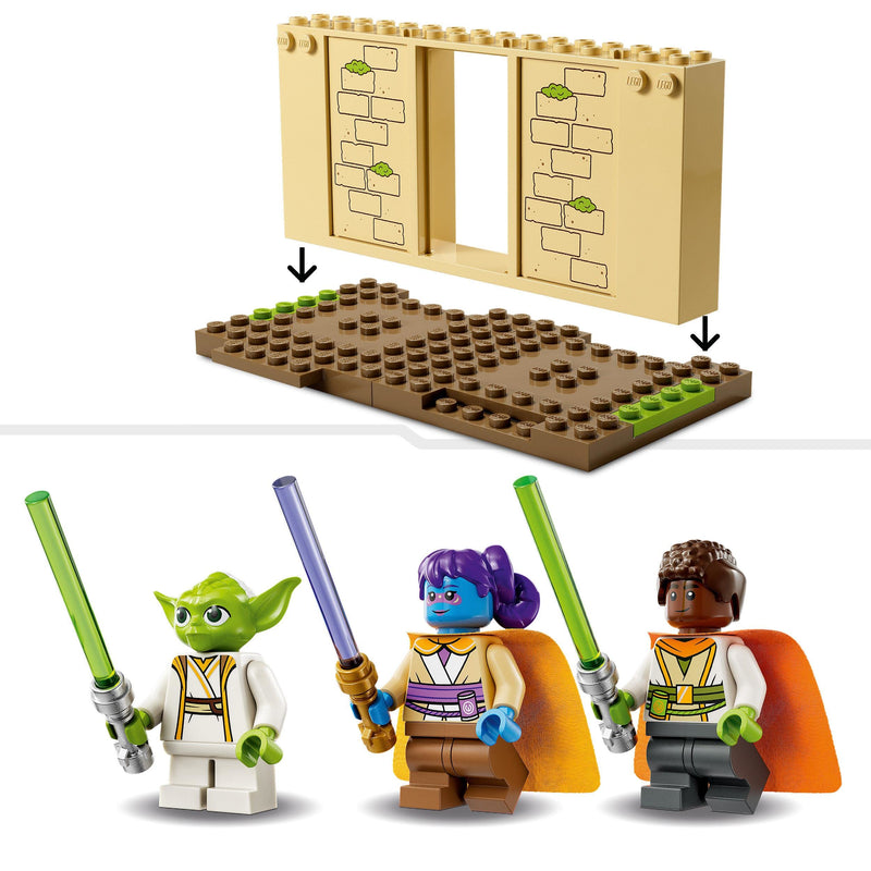 LEGO Star Wars Tenoo Jedi Temple Set with Master Yoda, Lightsabers, Droïd Figure and Speeder Bike, Building Toy for Kids, Boys, Girls 4 Plus Years Old 75358