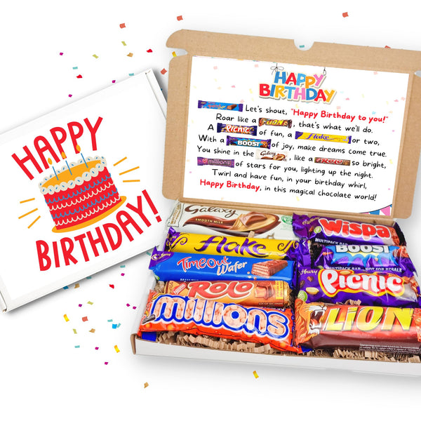 Chocolate Hamper | Happy Birthday Gift for All Ages | Chocolate Box Selection | Birthday Gift for Him & Her| Letterbox Gift Hamper | Sweets Gift Box | Memorable Birthday Chocolate Treat - Gift Guide