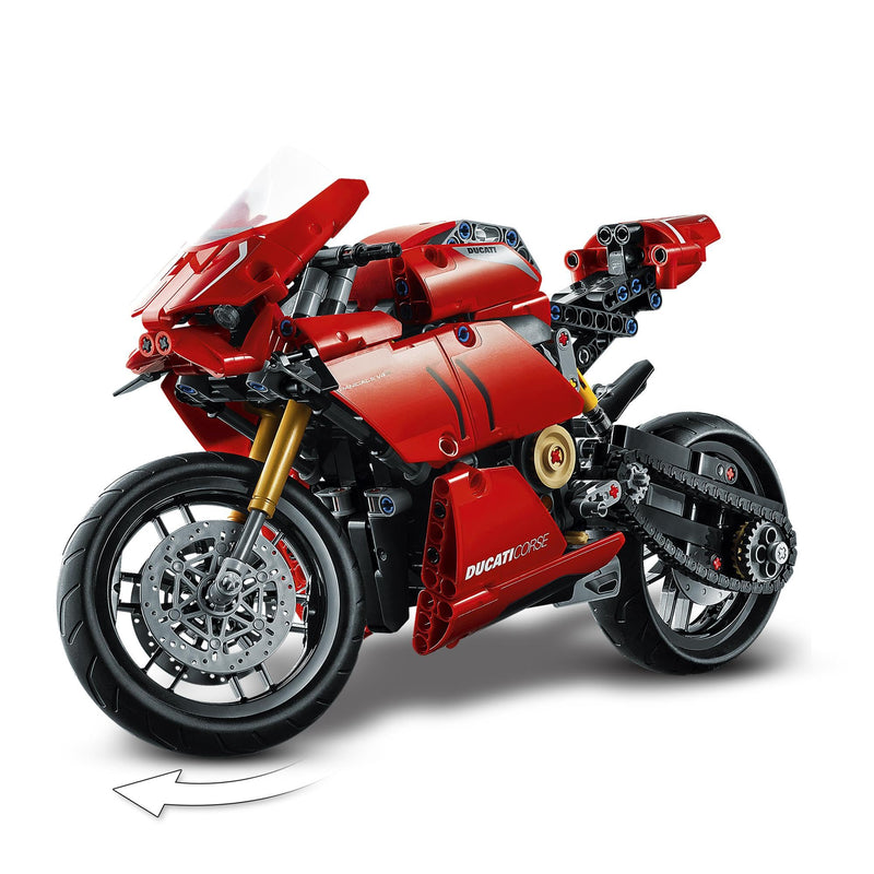 LEGO Technic Ducati Panigale V4 R 42107 Motorcycle Toy Building Kit (646 pieces), Build A Model Motorcycle, Featuring Gearbox and Suspension