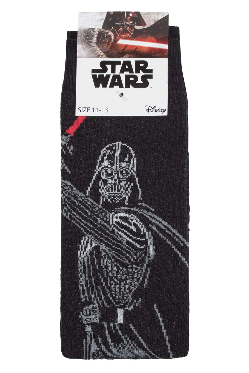 SockShop Men's 4 Pair Star Wars Darth Vader, Boba Fett, Emperor and Storm Trooper Socks 6-11 Assorted