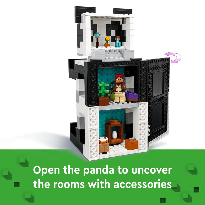 LEGO Minecraft The Panda Haven Set, Movable Toy House with Baby Pandas Animal Figures, Toys for 8 Plus Years Old Kids, Boys and Girls, Gift Idea 21245