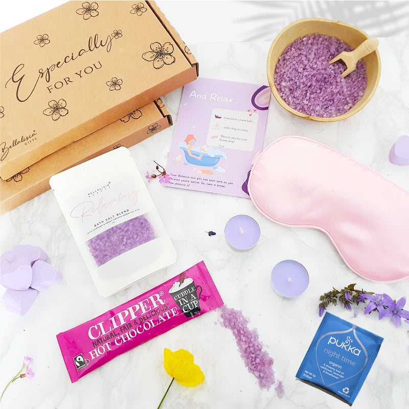 Bellalisia Pamper Gifts For Women, Relaxation Gifts for Women, Self Care Hamper Kit, Hug In A Box Bath Presents Relaxing Mums Gift Set, Ideal Birthday, Christmas & Retirement Gift For Her to Relax