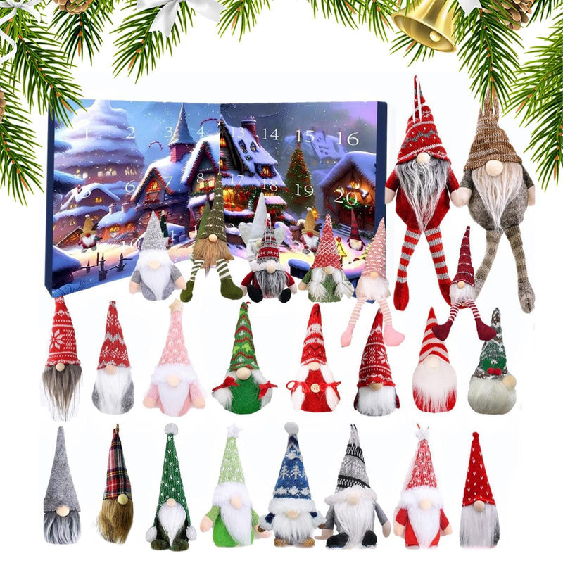 Christmas Gnome Advent Calendar 2024 | 24 Pieces Gnome Decor Christmas Gonks Advent Calendar | 24 Days Countdown To Christmas Ornament Dwarf Doll Collectible Toy Figures Present for Kids - Gift Guide