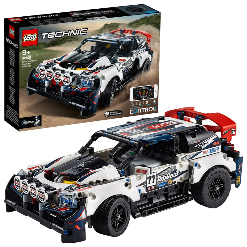 LEGO 42109 Technic CONTROL+ App-Controlled Top Gear Rally Car Model Building Set, RC Racing Car Toy