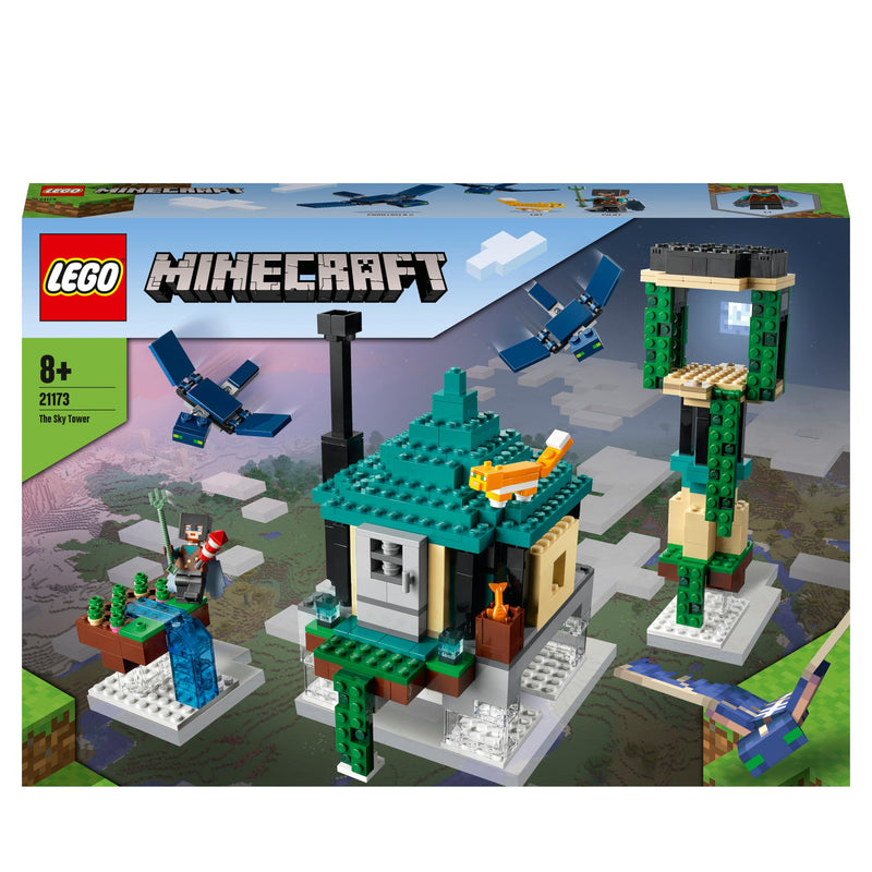 LEGO 21173 Minecraft The Sky Tower Building Toy, Set with Pilot, Cat & 2 Flying Phantoms Figures, Gifts for 8 Plus Year Old Boys & Girls