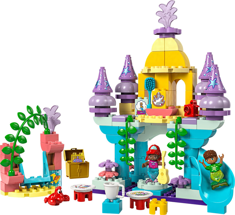 LEGO DUPLO | Disney Ariel’s Magical Underwater Palace, The Little Mermaid Building Toy for 2 Plus Year Old Toddlers, Girls & Boys, Castle Set with Figures, Educational Learning Toys, Gift Idea 10435