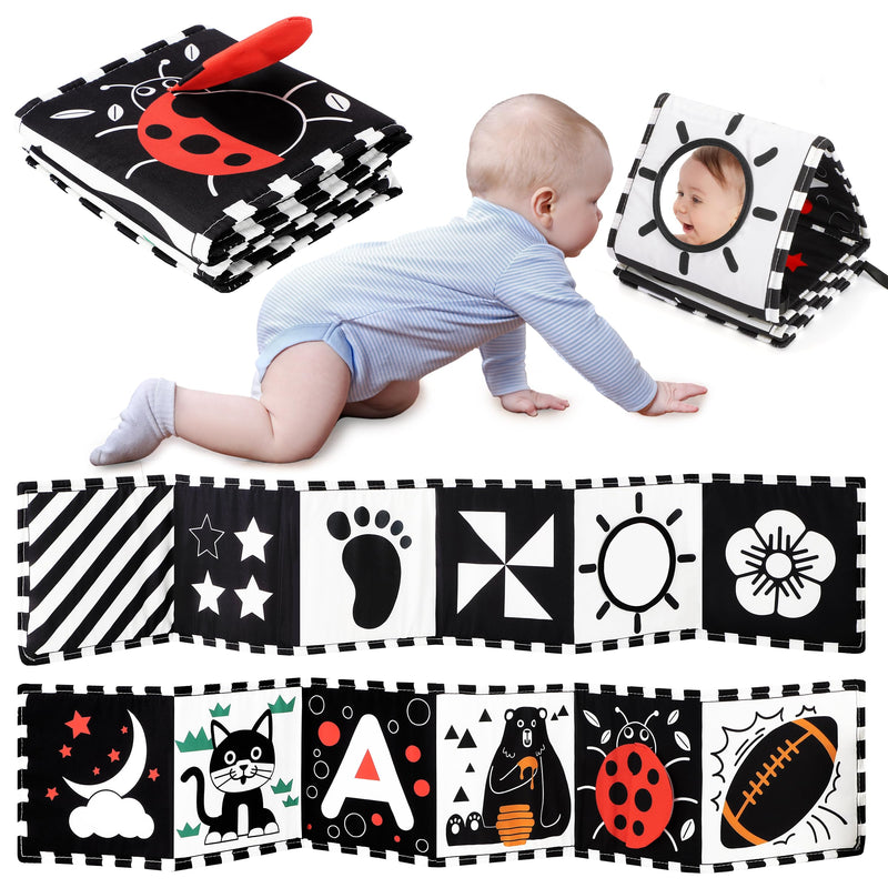 URMYWO Baby Toys 0-6 Months, Black and White Sensory Toys Brain Development, Tummy Time Toys, Soft Baby Book, Baby Essentials for Newborn 0-6-12 Months Montessori Toy Gifts - Gift Guide