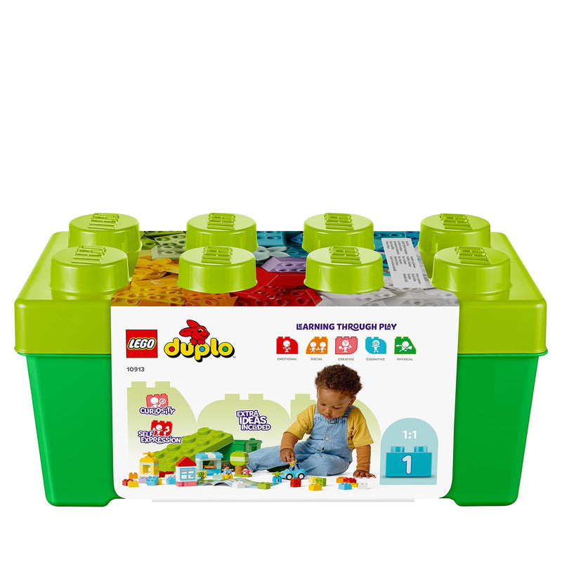 LEGO DUPLO Classic Brick Box Building Set with Storage, First Bricks, Fine Motor Skills Learning Toy for Toddlers 1 .5 Years Old 10913