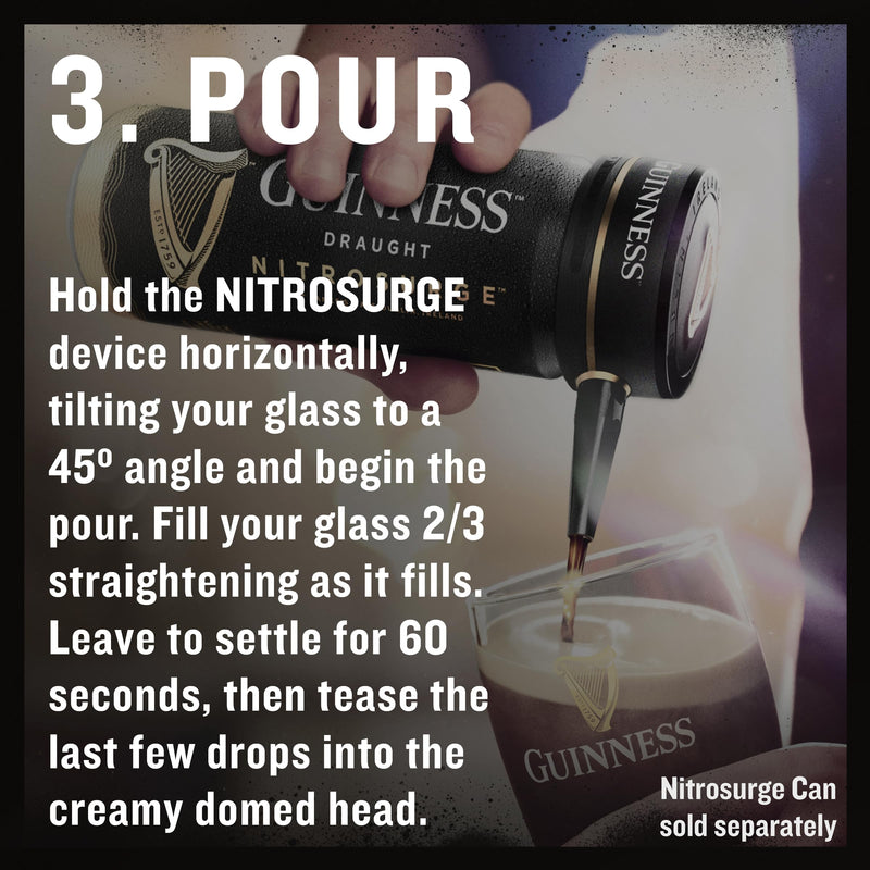 Guinness Draught Nitrosurge Device, Stout Beer, Perfect Pub Pour at Home, Rich Smooth Head & Sweetness of Malt Balanced with Hops, Cans Sold Separately, Device Only