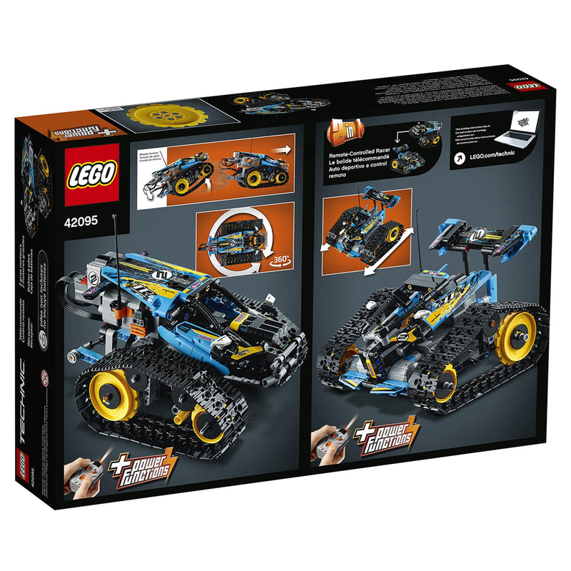 LEGO 42095 Technic Remote-Controlled Tracked Stunt Racer Toy, 2 in 1 Race Car Model with Power Functions Motor Building Set, Racing Vehicles Collection