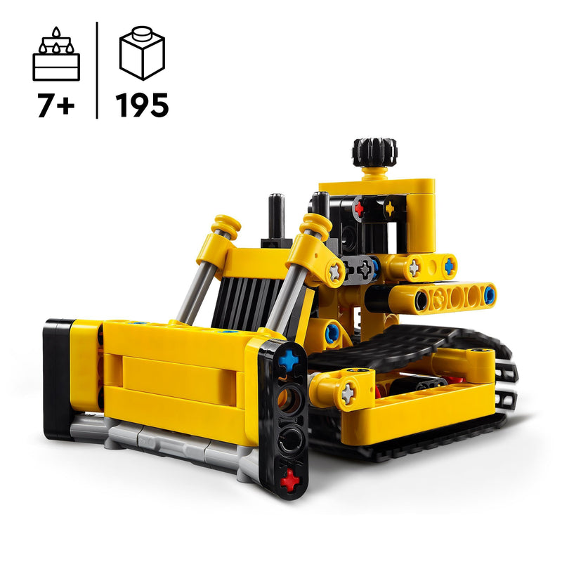 LEGO Technic Mack LR Electric Garbage Truck Toy for Boys & Girls aged 8 Plus Years Old & Technic Heavy-Duty Bulldozer Set, Construction Vehicle Toy for Kids