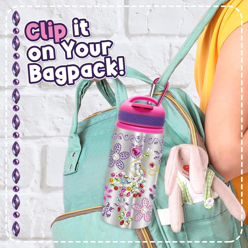 PURPLE LADYBUG Decorate Your Own Water Bottle Craft Kits for Kids - Unique Girls Birthday Presents & Great 6 Year Old Girl Gifts - Creative Arts and Crafts for Kids Age 6-12 - Girls Christmas Gifts - Gift Guide