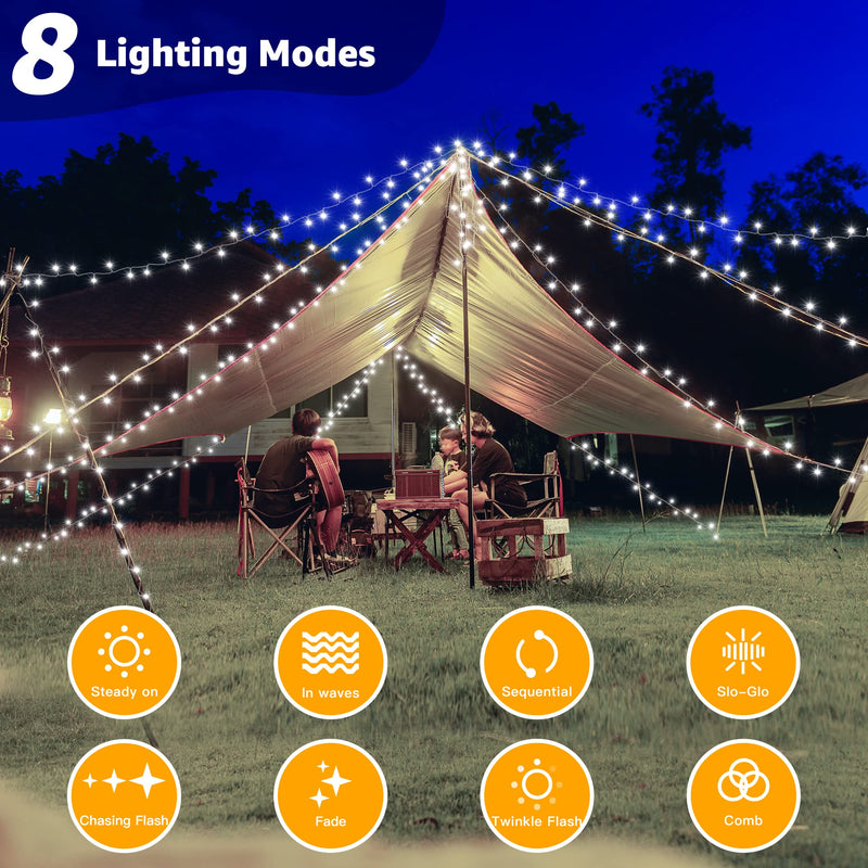 Ollny Outdoor Fairy String Lights - 80m 800 LED Long Cool White Waterproof Christmas Decoration Lights Mains Powered Plug in with Remote/Timer 8 Modes for Outside/Garden/Indoor/Wedding - Gift Guide