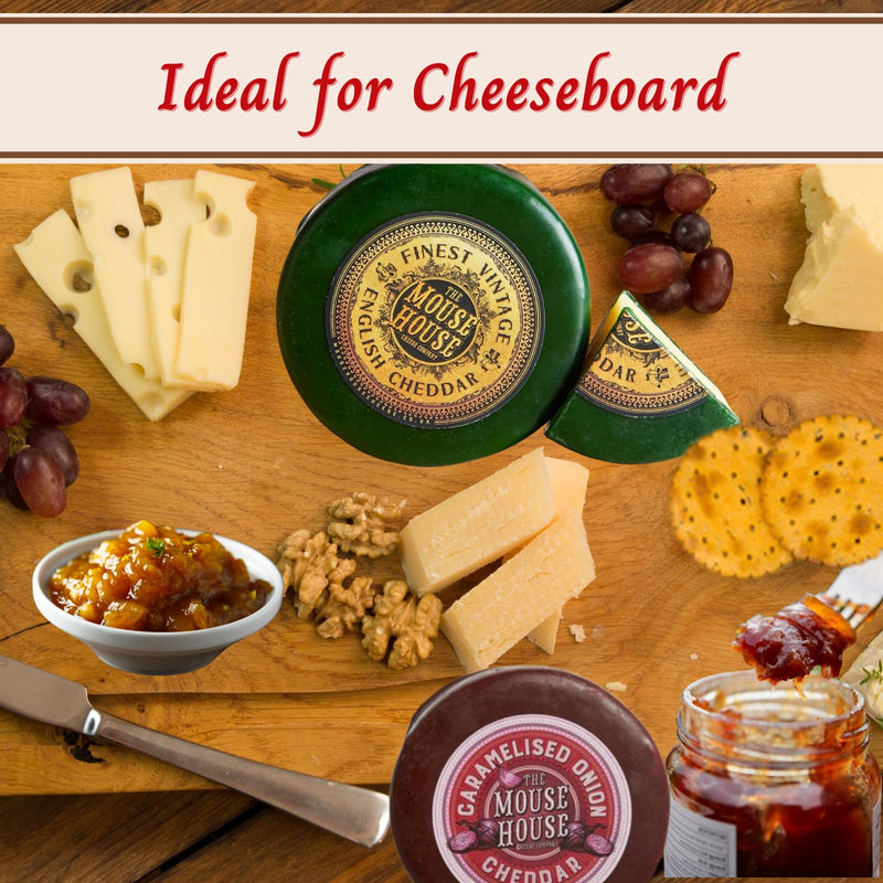 Cheese Hampers Gift Set - 3x Cheese Truckle Selection, Chutney, Cheese Crackers & Christmas Card - Cheese Gift Set, Cheeseboard Gift Set, Christmas Hamper, Cheese Hampers for Men, Cheese Selection Box - Gift Guide