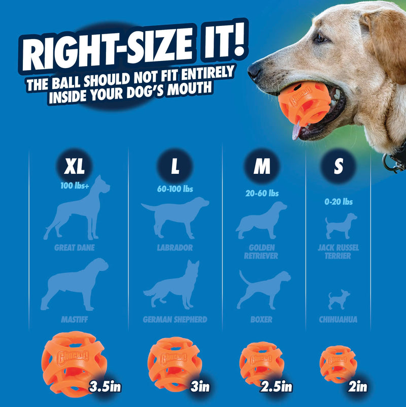 Chuckit! Air Fetch Dog Ball Durable Rubber Dog Toy Launcher Compatible Dog Balls, 2 Pack, Medium - Gift Guide