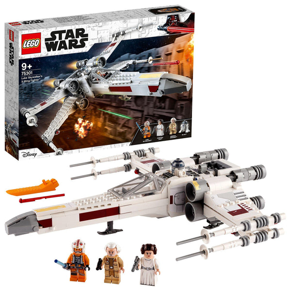 LEGO 75301 Star Wars Luke Skywalker X-Wing Fighter Toy with Princess Leia and R2-D2 Droid Figure