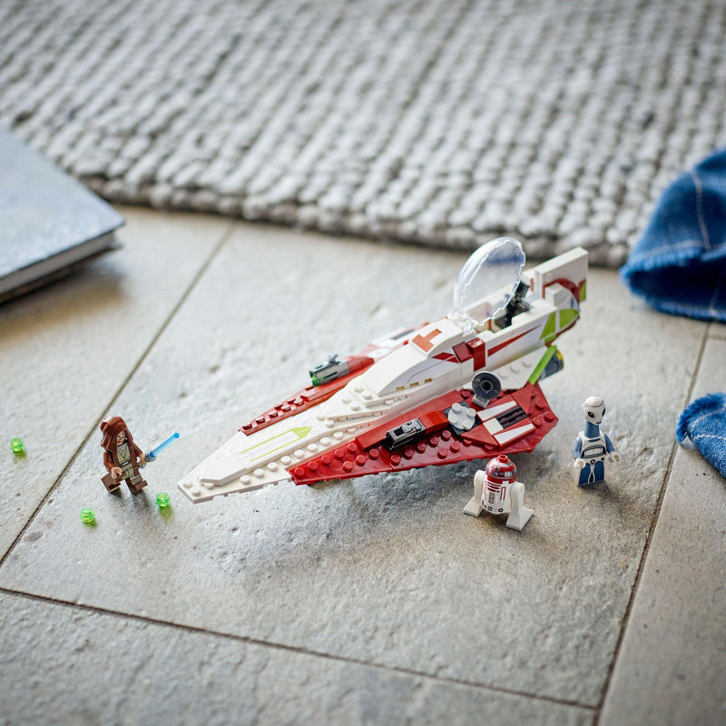 LEGO Star Wars Obi-Wan Kenobi’s Jedi Starfighter Set, Buildable Toy for 7 Plus Year Old Boys and Girls, with Taun We Minifigure, Droid Figure and Lightsaber, Attack of the Clones Gift Idea 75333