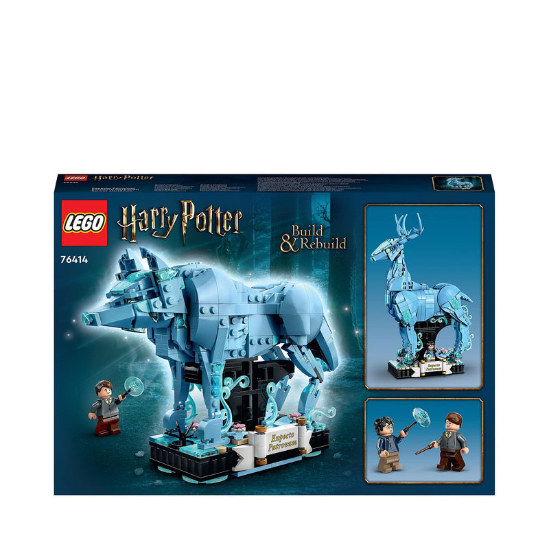 LEGO Harry Potter Expecto Patronum 2-in-1 Set, Build Stag and Wolf Animal Figures, Build-Rebuild-and-Display Model, Magical Gifts for Teenage Girls, Boys, Women, Men 76414