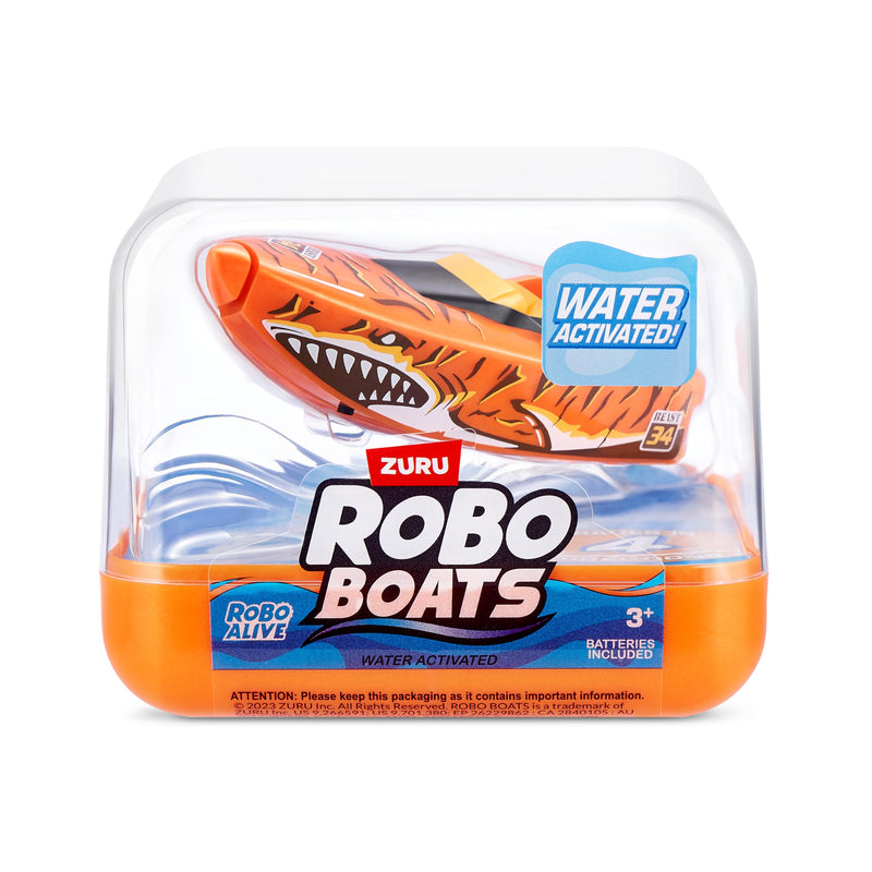 Robo Alive 71123B ZURU, Tiger Robo Shark, 2 Pack, 2 Boats