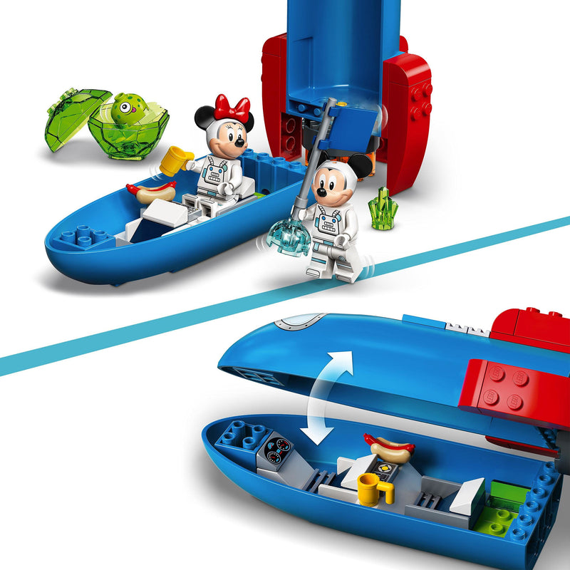 LEGO 10774 Disney Mickey Mouse and Friends Minnie Mouse’s Space Rocket Building Toy with Figures, Gifts for 4 Plus Year Old Girls & Boys