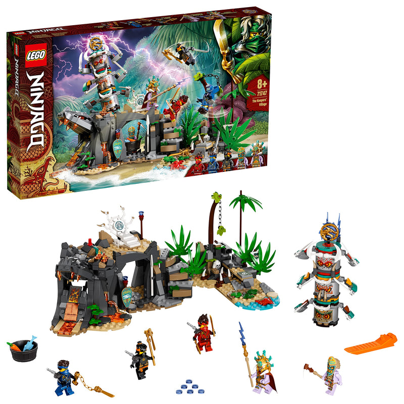 LEGO 71747 Building Set, Ninjago The Keepers Village Building Set, with Ninja Cole, Jay and Kai Minifigures, Multicolor, Toys for Kids 8 Years Old