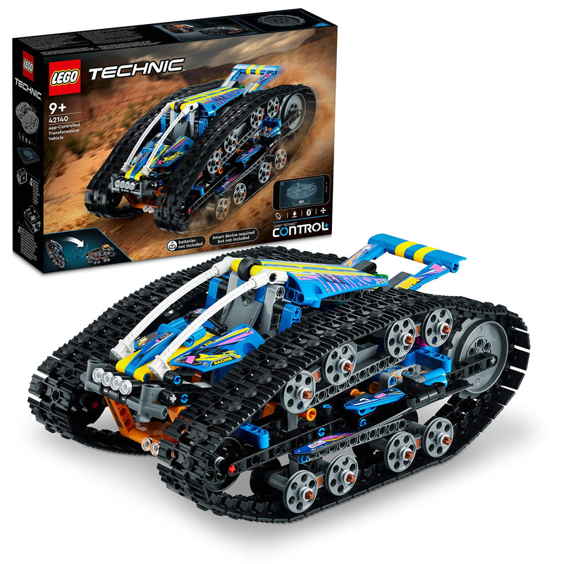 LEGO 42140 Technic App-Controlled Transformation Vehicle, Remote Control Car Toy, 2in1 Set, Off Road RC Flip Toys, Engineering gifts for Kids, Boys & Girls