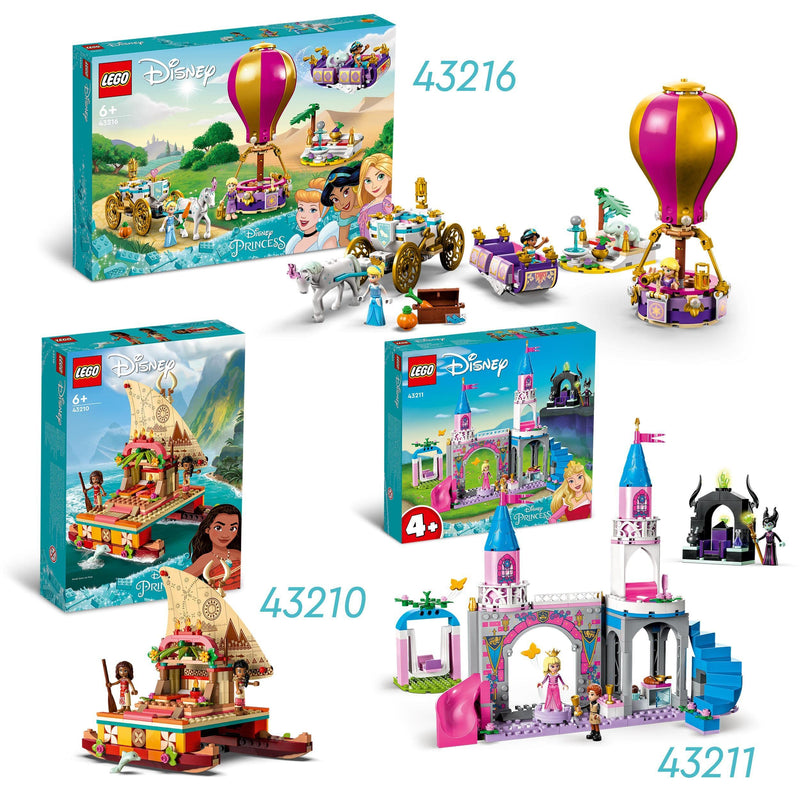 LEGO Disney Princess Aurora's Castle, Builable Toy Playset with Sleeping Beauty, Prince Philip and Maleficent Mini-Doll Figures, Toys for Kids, Girls and Boys Aged 4+ 43211