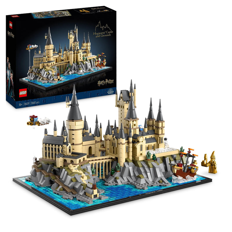 LEGO Harry Potter Hogwarts Castle and Grounds - Collectible Set for Adults incl. Main & Astronomy Towers, Great Hall, Chamber of Secrets & Architect Minifigure - 76419