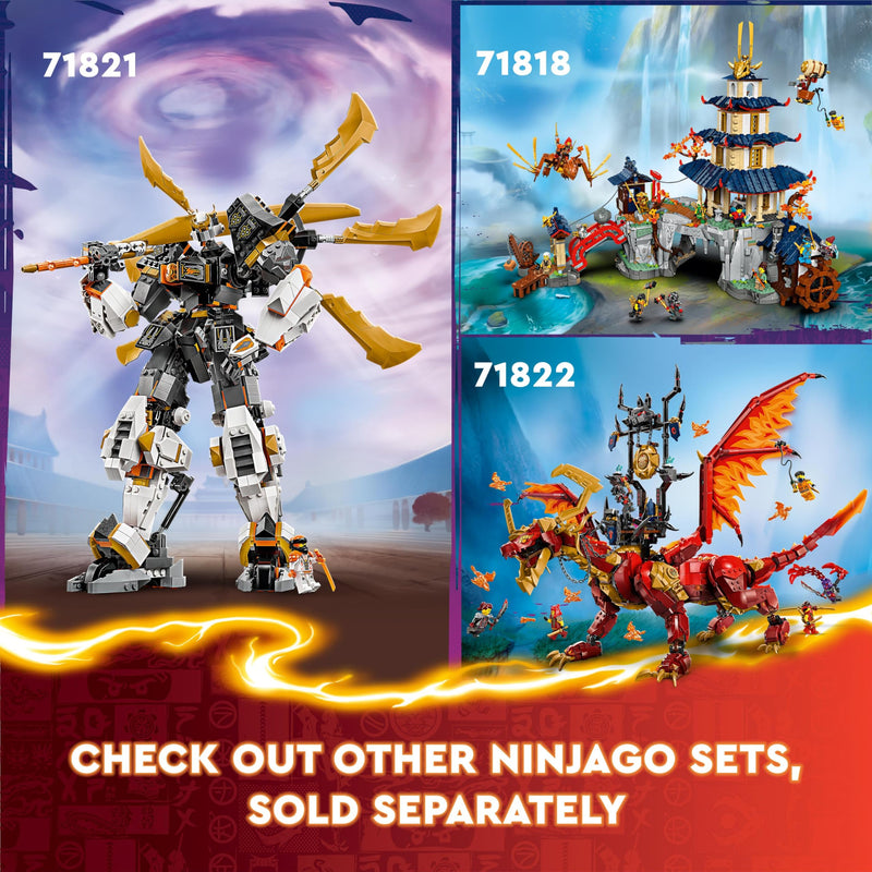 LEGO NINJAGO Ninja Team Combo Vehicle 4-in-1 Ninja Adventure Toy, with 2 Motorbikes, Glider and 6 Minifigures Incl. Characters Lloyd, Nya and Cole, Birthday Gift for 9 Plus Year Old Boys & Girls 71820