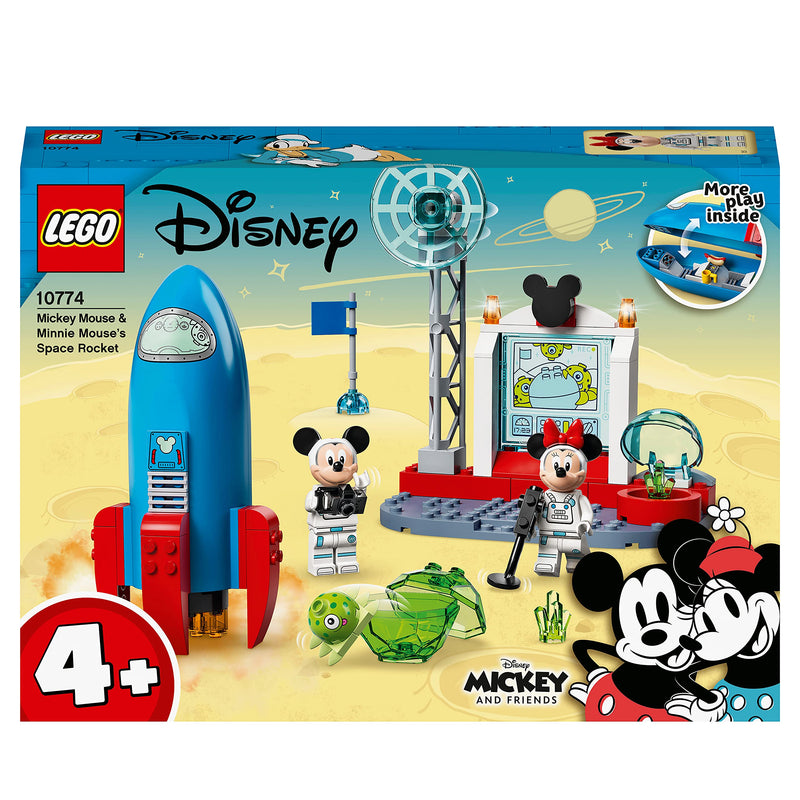 LEGO 10774 Disney Mickey Mouse and Friends Minnie Mouse’s Space Rocket Building Toy with Figures, Gifts for 4 Plus Year Old Girls & Boys