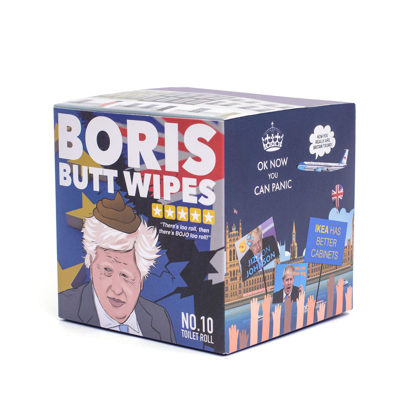 Boris Johnson Toilet Paper - Funny Printed Loo Roll in Novelty Gift Box - Brexit Special Boris Butt Wipes