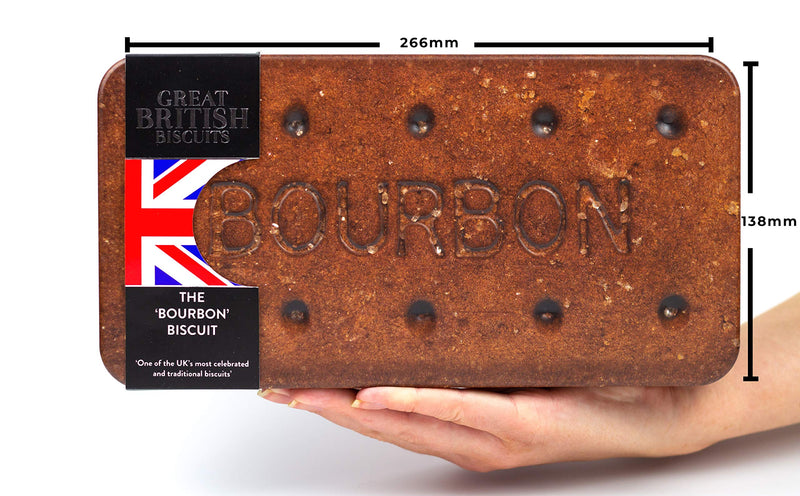 Giant Bourbon Biscuits Gift Set - Chocolate Biscuit Tin Christmas Gifts, Family Biscuits Box with Luxury Bourbon Chocolate Biscuits - Biscuit Hamper Gift Ideas, Chocolate Gifts for Men & Women, 400g