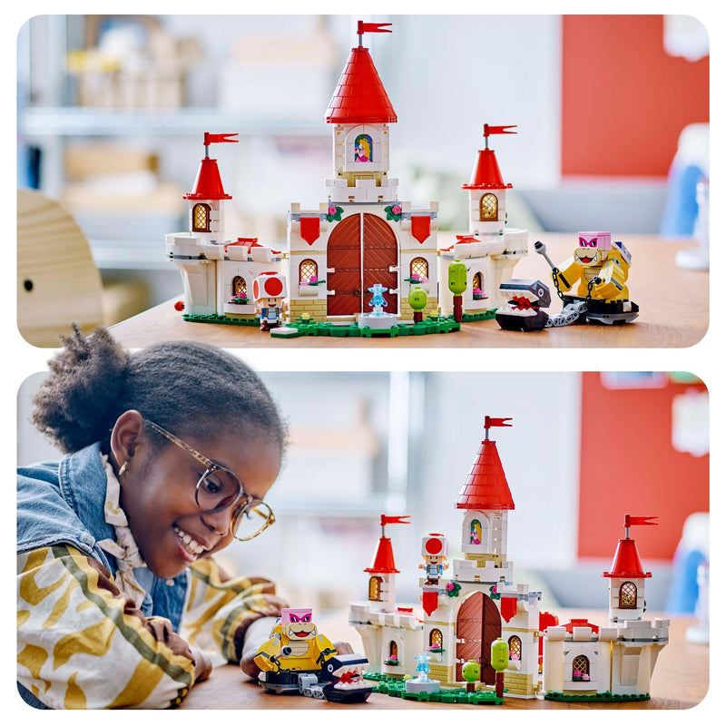 LEGO Super Mario Battle with Roy at Peach’s Castle Set, Nintendo Character Building Toy for 7 Plus Year Old Boys & Girls, with 3 Figures, Adventure Playset, Gifts for Kids and Gamers 71435