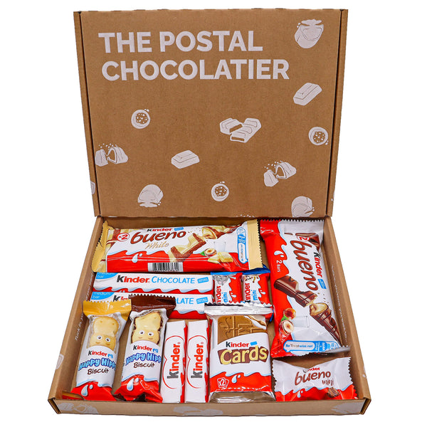 Kinder Chocolate Gift Box Hamper, Letter Box Friendly, Perfect for Presents, Surprises and Special Occasions, Kinder Bueno, Happy Hippo, Kinder Cards, Kinder Mini - Gift Guide