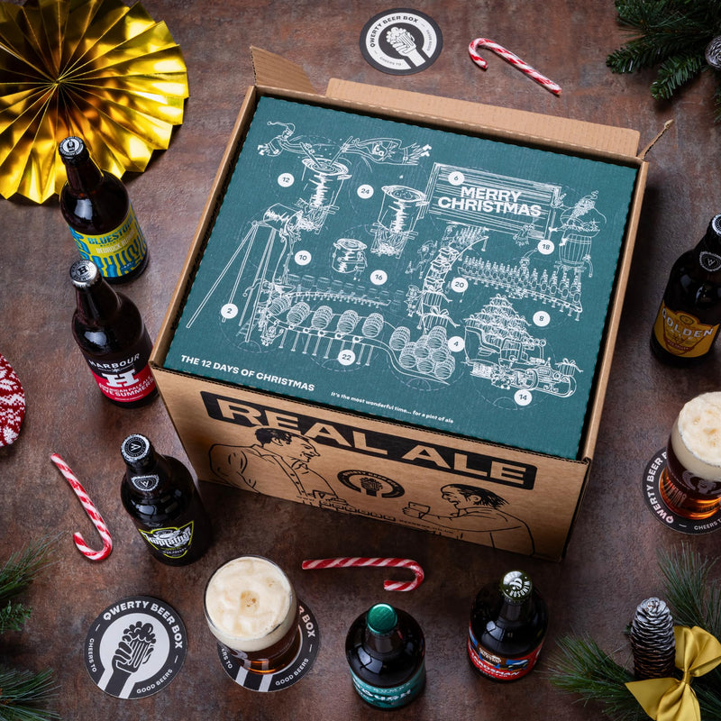 Premium British Real Ale Craft Beer Advent Calendar Beer Gift Set - Mixed Taster Selection - 12 x 500ml Bottle Pack - Premium Authentic Beer by UK Craft Breweries - Christmas 2024 Advent Calendar Men - Gift Guide