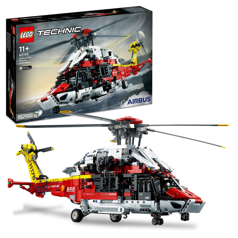 LEGO Technic Airbus H175 Rescue Helicopter Toy for 11 Plus Year Old Boys & Girls, Educational Model Building Set with Spinning Rotors and Motorised Features, Construction Gift Idea for Kids 42145