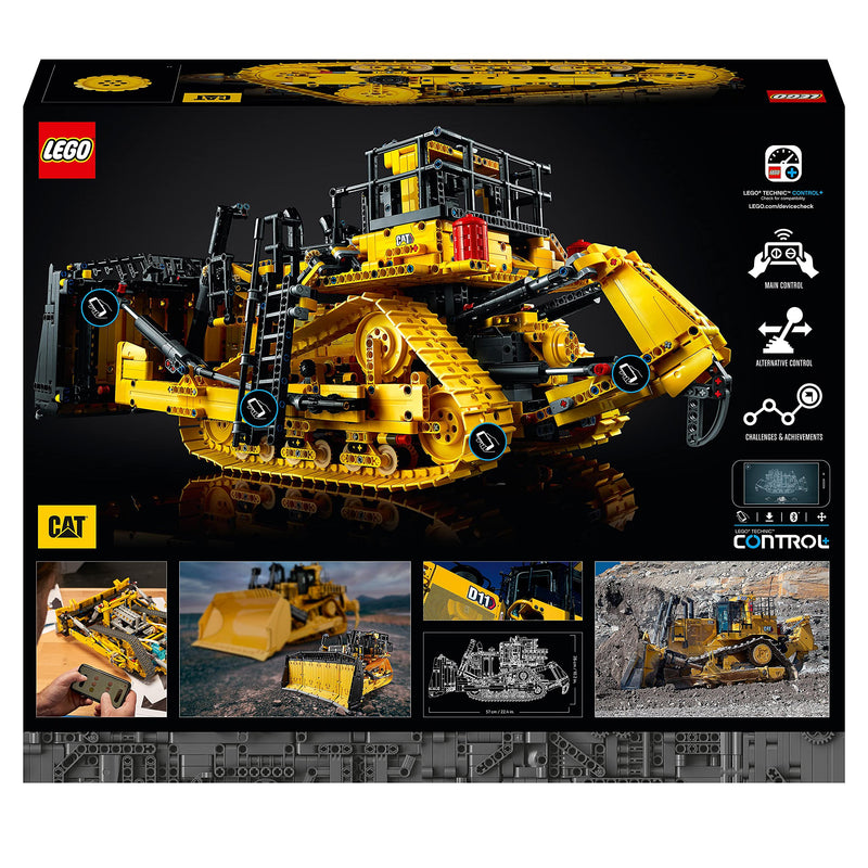 LEGO 42131 Technic App-Controlled Cat D11 Bulldozer Set, Model Building Kit for Adults, Remote Control Construction Motor Vehicle, Gifts for Men, Women, Him or her